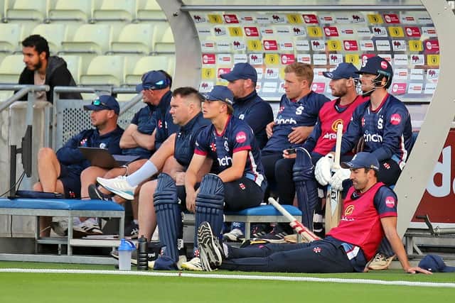 The Steelbacks players look as the batters struggle against Birmingham Bears on Friday (Picture: Peter Short)