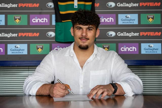 Aiden Reid signed a full-time deal with Saints ahead of next season (picture: Northampton Saints)