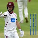 Somerset's Sean Dickson celebrates his half century during the LV= Insurance County Championship Division One match against Northamptonshire at the County Ground (Picture: David Rogers/Getty Images)