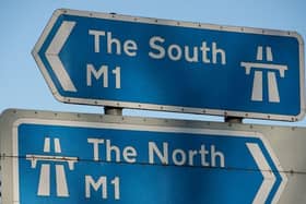 The M1 was closed near Northampton after a three-vehicle collision.