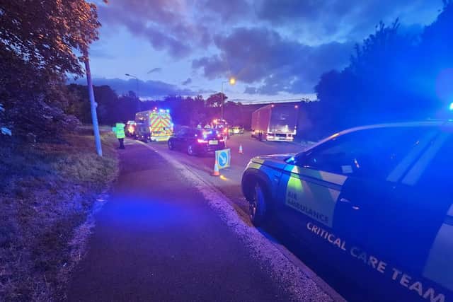 Cyclist taken to hospital after early morning incident near M1 in ...