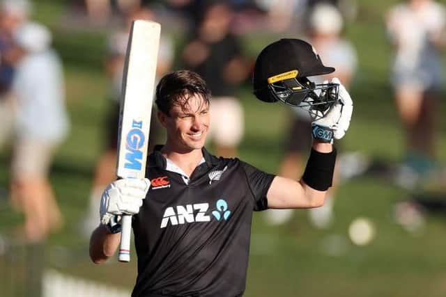Will Young celebrates his second ODI century for New Zealand against Netherlands earlier this month