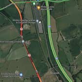 Traffic maps show the road reopened just after 2pm although traffic remains heavy with restrictions in place.
