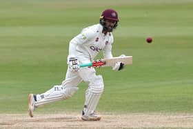 Saif Zaib top-scored for Northamptonshire in their Championship clash with Middlesex in Northwood  (Photo by David Rogers/Getty Images)