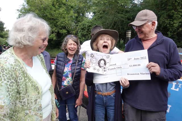 Prunella Scales celebrates her 90th birthday at the rally.