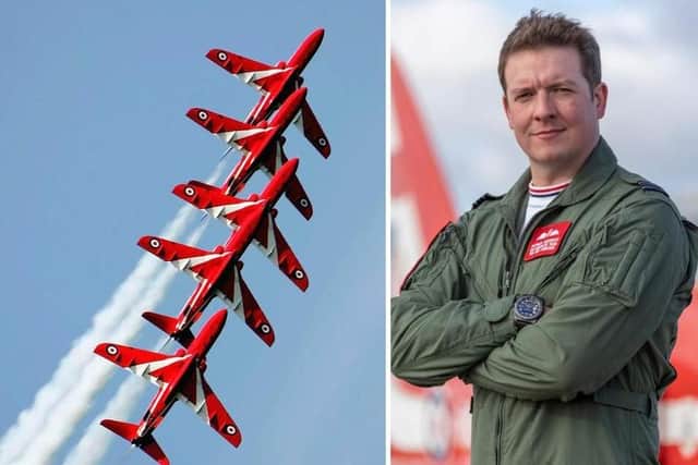 Flt Lt Kershaw joined the Red Arrows this year