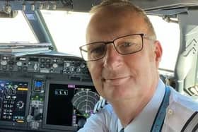 Howard Barnard, TUI commercial pilot, pictured on board.