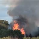 Flames and smoke coming from the area around the allotments could be seen across the town.