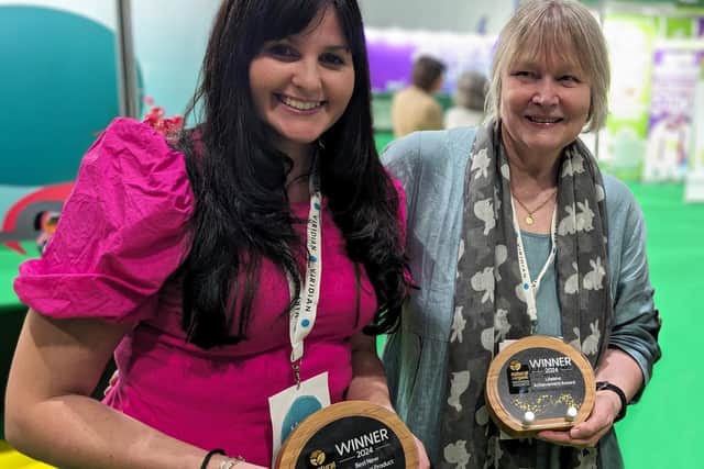 Viridian founder Cheryl Thallon and Aimee Benbow, Viridian nutrition director, pictured with the Natural and Organic Innovation Awards.