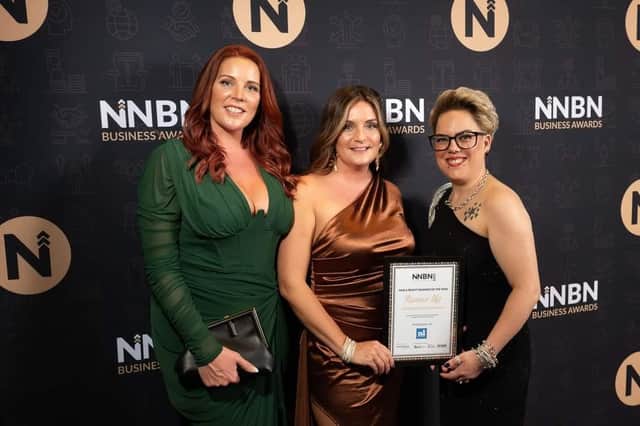 Joanne Diprose, Sheena Coyne, and Ruth Dillingham pictured at the NNBN Business Awards ceremony.