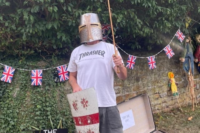 This punter enjoyed dressing up as a knight