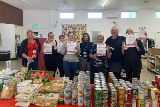 Members of the Daventry Community Larder at Southbrook Community Centre.