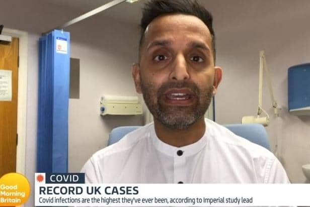 Dr Amir Khan delivered a stark warning over the rise in Covid cases on GMB on Thursday morning