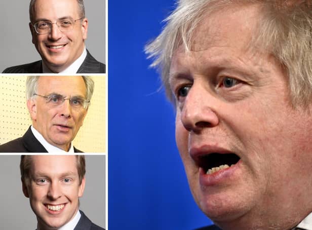 County MPs Michael Ellis, Peter Bone and Tom Pursglove tweeted their support for PM Boris Johnson
