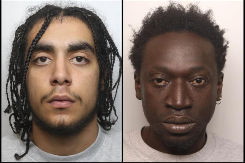 Brutes Bah, aged 46, and 21-year-old Haddadi cornered a victim in a stairwell of a block of Kettering flats before stabbing him in the legs multiple times in a row over drugs. Bah was jailed for 11 years plus five years on licence in February and Haddadi for eight years, nine months plus five years on licence for robbery and GBH.
