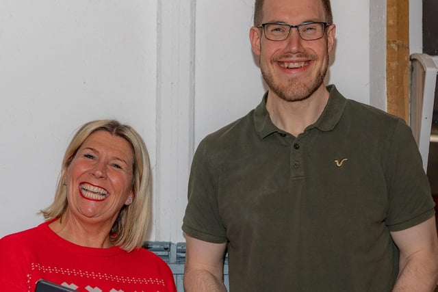 Daventry police officer, Martin Turner pictured with Slimming World consultant Louise Heath, 51.