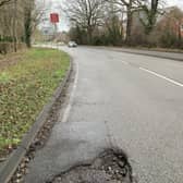 Jack Newman took a picture of the pothole in Welton Road on December 29.