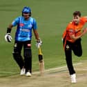 Matt Kelly in Big Bash League action for Perth Scorchers against Adelaide Strikers in December