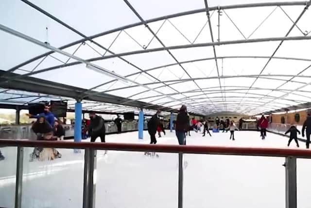 The ice rink measures 20 metres by 15 metres.