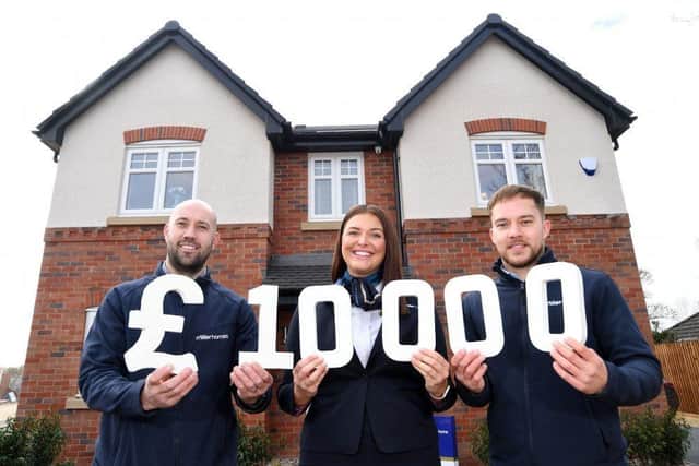 Myles Gorey, Megan Fitzsimons and Shane DeHayes launch the Miller Homes Community Fund