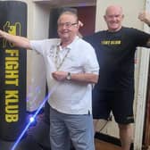 Daventry Mayor, Councillor Ted Nicholl is pictured alongside members from Fight Klub Daventry.