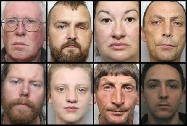Faces of a few of the jailed killers, drugs dealers, sex offenders, thugs and serial thief whose stories we bought you in January 2024.
