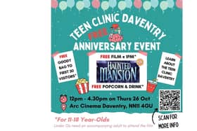 Teen Clinic Daventry's event is set to take place on Thursday, October 26, at the Arc Cinema Daventry.