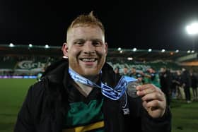 Robbie Smith showed off his man of the match medal