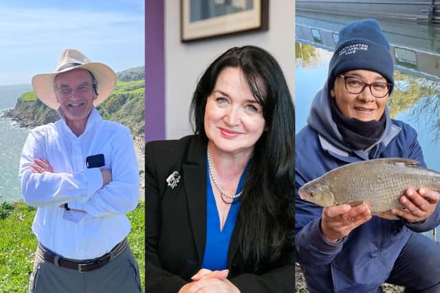 Left to right: Dr Richard Maxwell Barrett, Patricia Margaret Brennan-Barrett and Caroline Susan Galloway have all been honoured in this year's King's Birthday Honours list.
