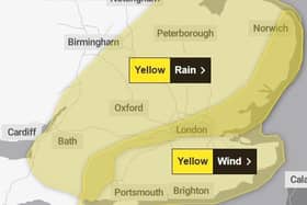 The yellow weather warning for rain is in place for all of Northamptonshire from 5am to 6pm on Thursday February 22.