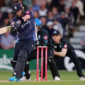 Josh Cobb in action for the Steelbacks against Worcestershire in the Vitality Blast last May. He will be wearing the Rapids colours this season (Picture: David Rogers/Getty Images)