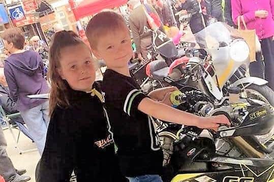 Children riding the motorcycles at a previous edition of the Daventry Motorcycle Festival.