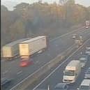 Drivers faced queues of up to four miles on the M1 southbound near Northampton on Tuesday mornig