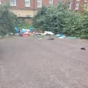 The fly-tipping that has now been cleared up in Sheep Street.