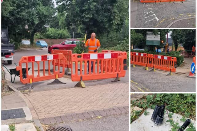 Work has begun to remove the infrastructure in Primrose Hill, Daventry (pic Stuart Andrew, Conservative MP)