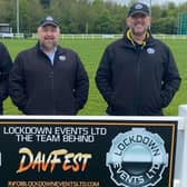 Phil Moss, site supervisor and runner, together with co-founders Darren James and Scott Wilkinson from Lockdown Events Ltd.