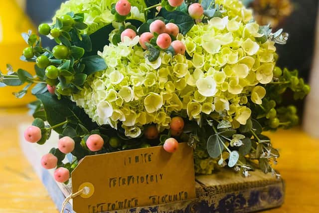 Flower arrangements pictured from Iberis, Hannah Taylor-Slaymaker's sustainable business.