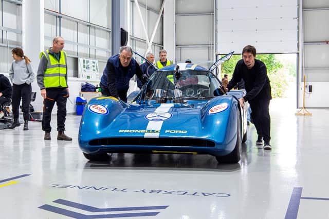 Engineer Sergio Rinland and aerodynamics students from Oxford Brookes University brought the historic Huayra Pronello Ford to Catesby Tunnel on Tuesday, July 4.
