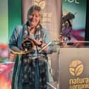 Cheryl Thallon, the founder of Viridian Nutrition, pictured with her Lifetime Achievement Award.