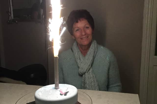 Carol Mansell pictured at her birthday party.
