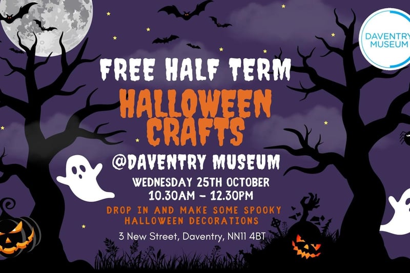 Daventry Museum will be hosting free Halloween crafts on Wednesday October 25 from 10.30 to 12.30pm. Kids will be tasked with makes scary, but cute, Halloween decorations. There will also be a Halloween themed scavenger hunt and other activities. Visitors are invited to attend in fancy dress.