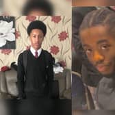 Fred Shand (left), 16, died after being stabbed near the Cock Hotel in Harborough Road on March 22. Kwabena Osei-Poku, previously known as Alfred, (right) was stabbed on April 23 in New South Bridge Road, Far Cotton, yards away from the University of Northampton’s Waterside campus.