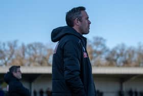 Arron Parkinson has resigned as manager of Daventry Town. Picture courtesy of Richard Nunney/Daventry Town