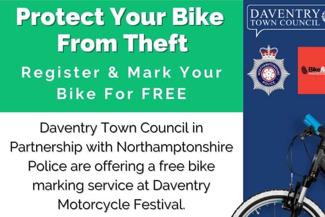 Bike marking from 10am - 4pm.