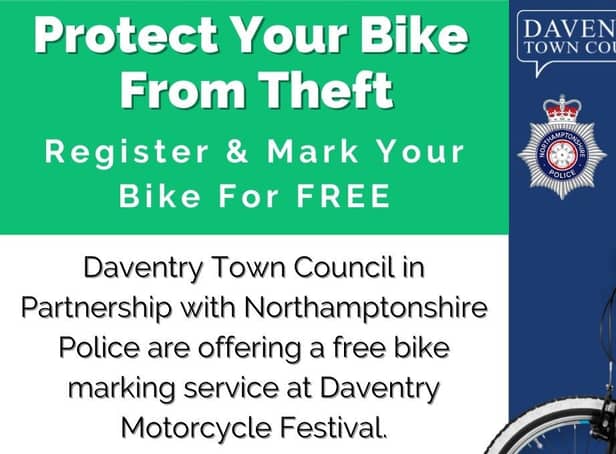 Bike marking from 10am - 4pm.