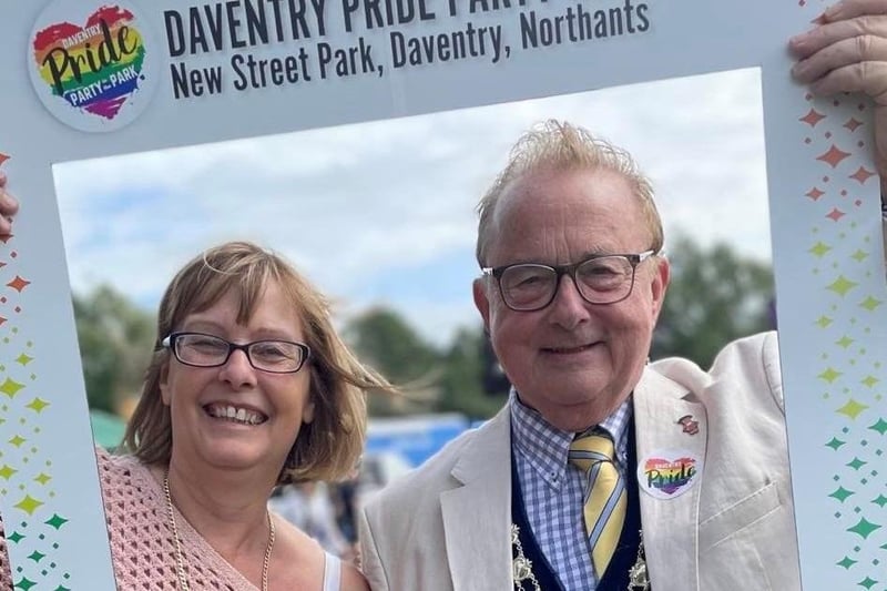 The Mayor of Daventry, Cllr Ted Nicholl, and Daventry Town Cllr Wendy Randall attending the event.