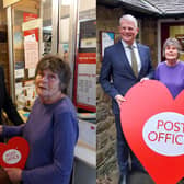 Stuart Andrew MP visited Hellidon postmistress Jenny Fell, who has served the community for 51 years.