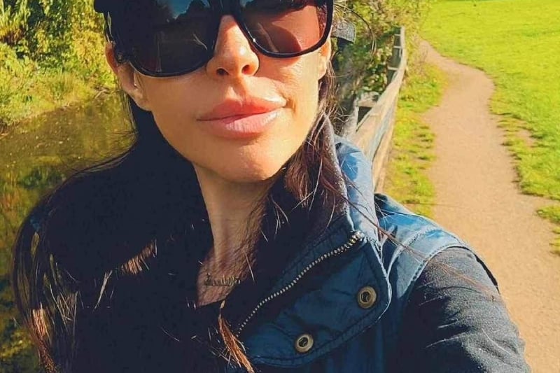 Melissa Simpson pictured out on a walk.
