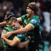 Saints celebrated a crucial win against Bath (photo by David Rogers/Getty Images)