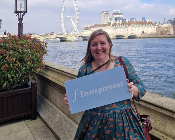Milly Fyfe on the terrace at The House of Lords during a reception held by F: Entrepreneur